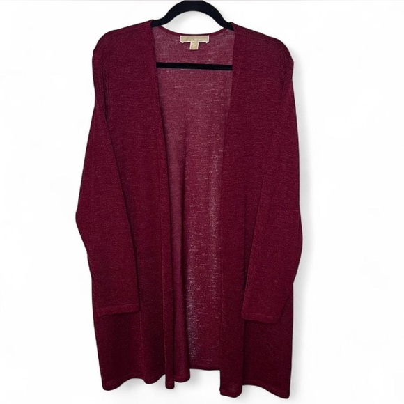 Michael Kors Red Lightweight Open Front Cardigan Women’s Plus 2X - Picture 1 of 5